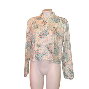 Women's Bad Birdie Floral UV Long Sleeve Top White/Green Size XS